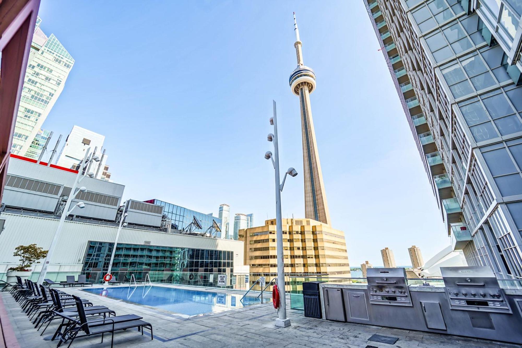 Chol Furnished Suites Heart Of Downtown Toronto, 2 Beds, Free Parking, Cn Tower View 外观 照片