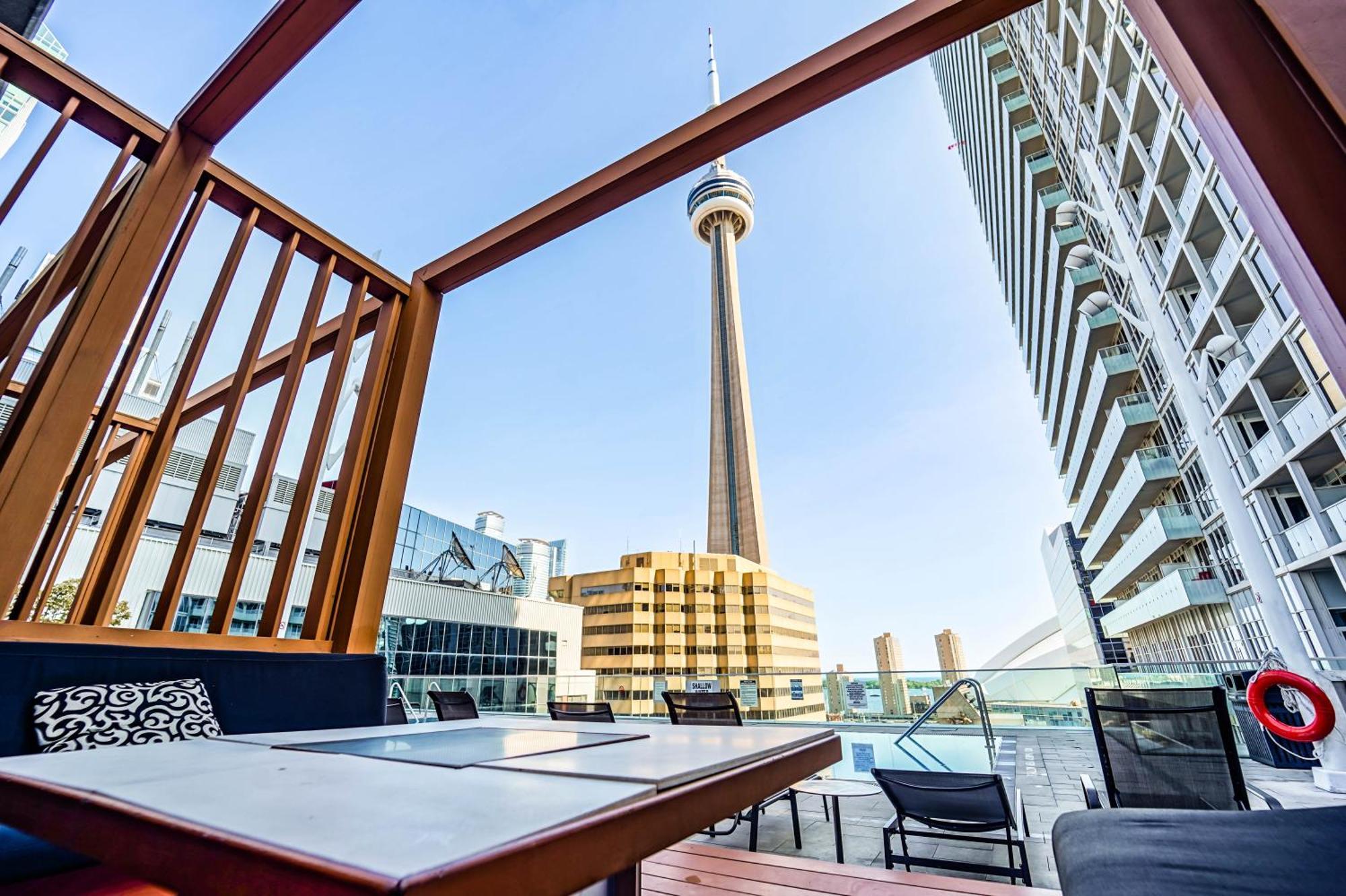 Chol Furnished Suites Heart Of Downtown Toronto, 2 Beds, Free Parking, Cn Tower View 外观 照片